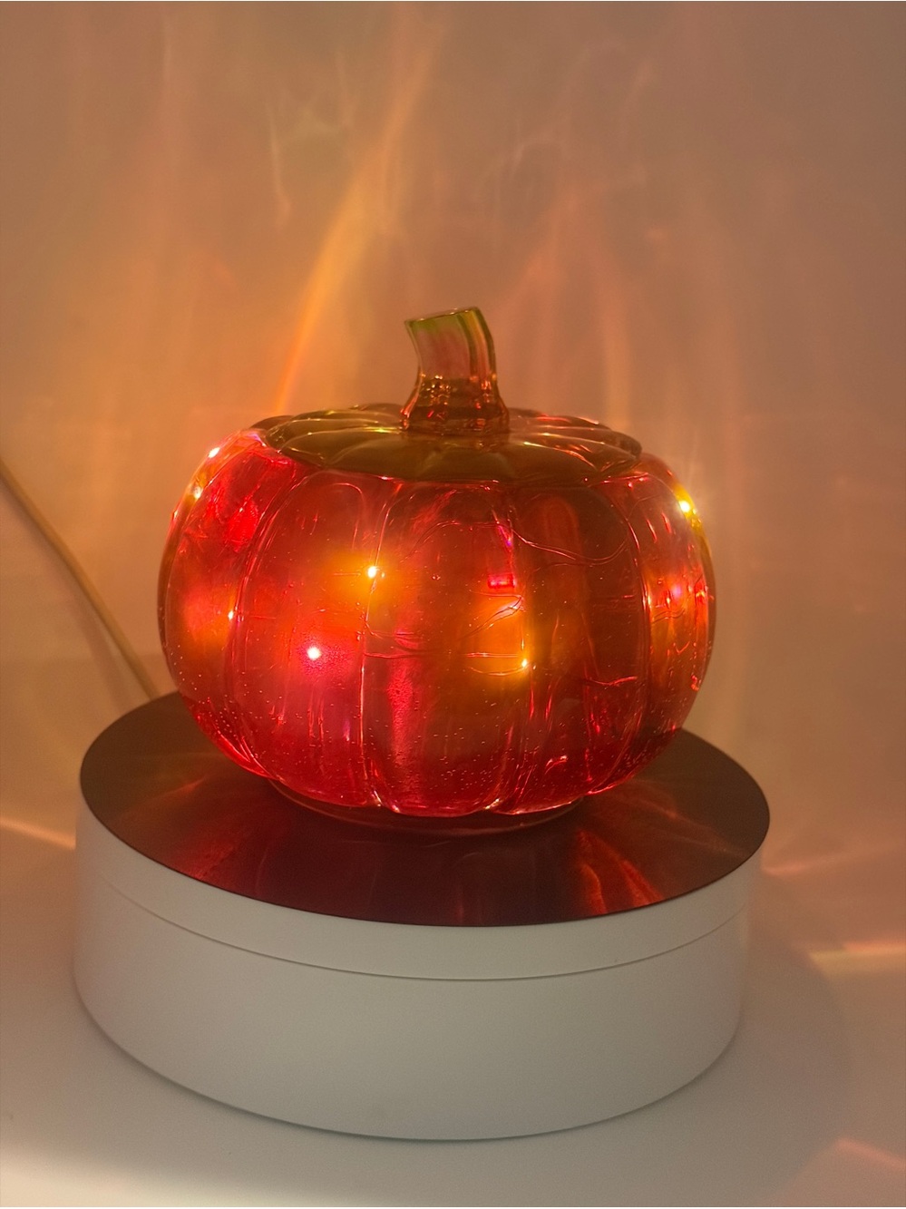 Resin Pumpkin LED Accent Light - orange